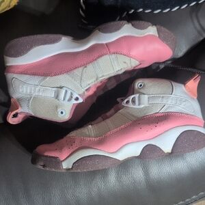 Jordan Women's Pink and Tan Sneakers
